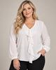 Picture of ELEGANT BLOUSE WITH BEADED RUFFLE AT THE EDGES SMART STYLE
